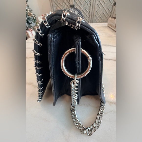 Topshop Studded Chain Shoulder Bag – Suede Front Flap – EUC - Picture 7 of 17